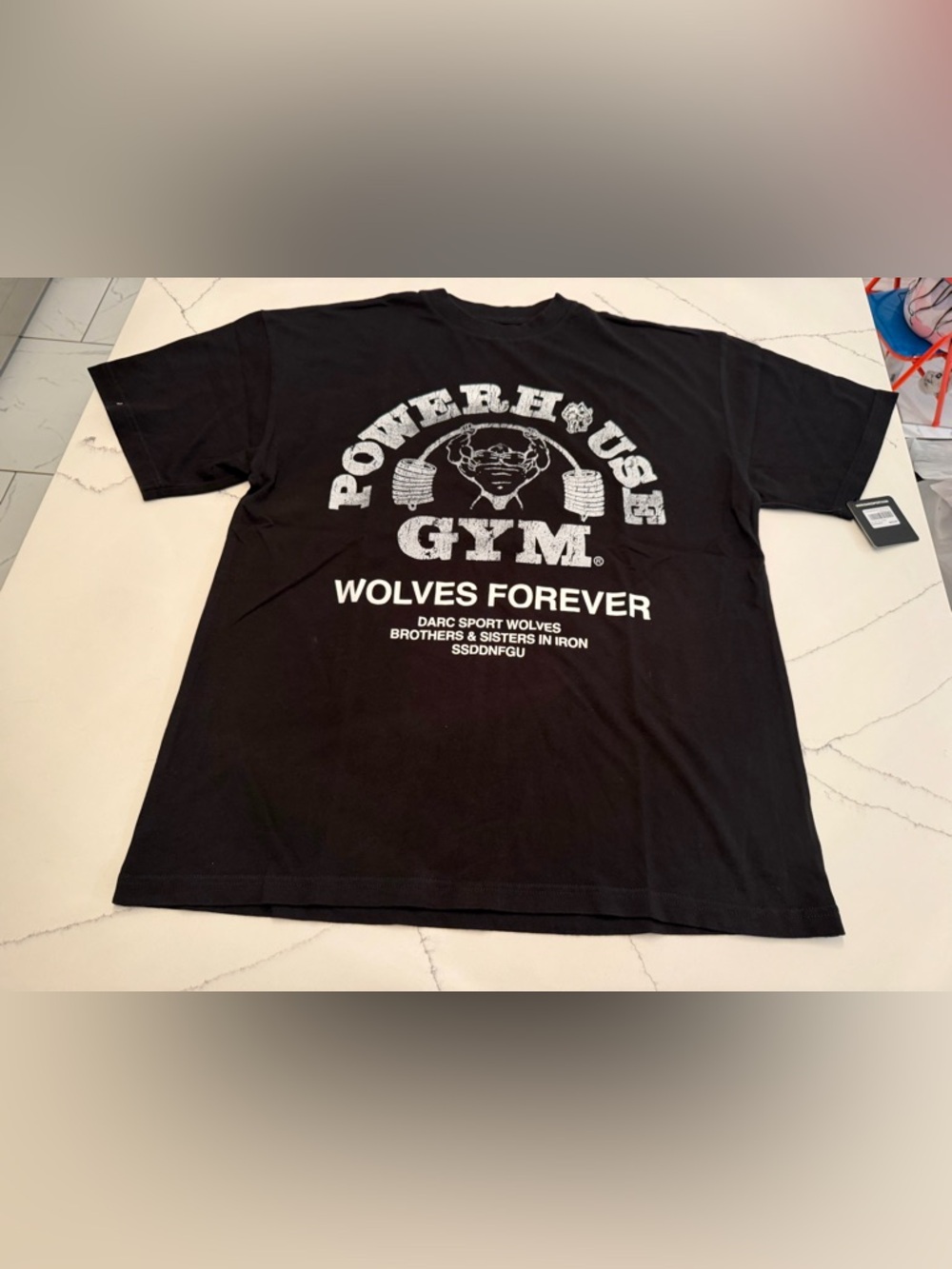 Darc Sport POWERHOUSE GYM "Wolves Forever" Black Graphic T-Shirt